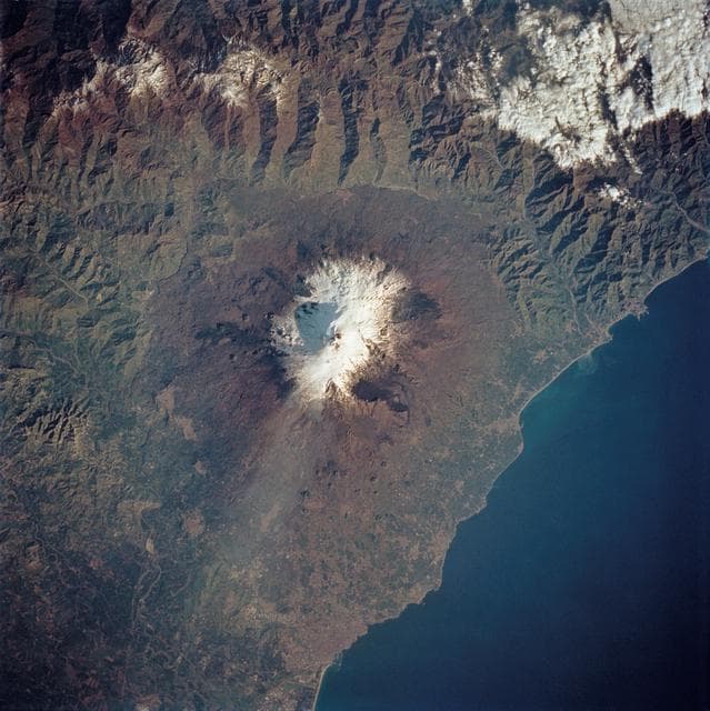 NASA image: Mt. Etna, Sicily as seen from STS-62