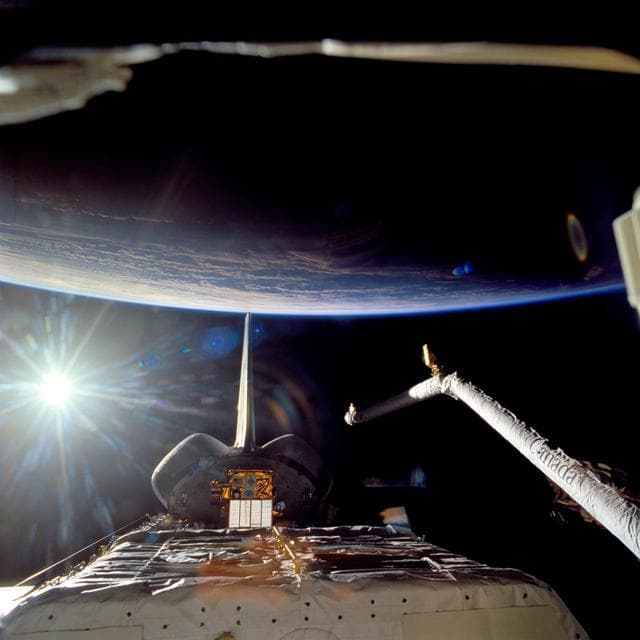 NASA image: View of STS-63 Discovery payload bay