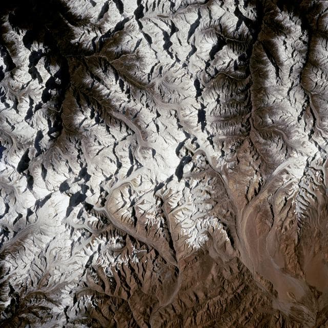 NASA image: Mount Everest region as seen from the STS-66 orbiter Atlantis