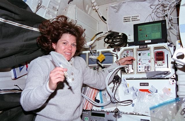 NASA image: Astronaut Mary Ellen Weber with BDS
