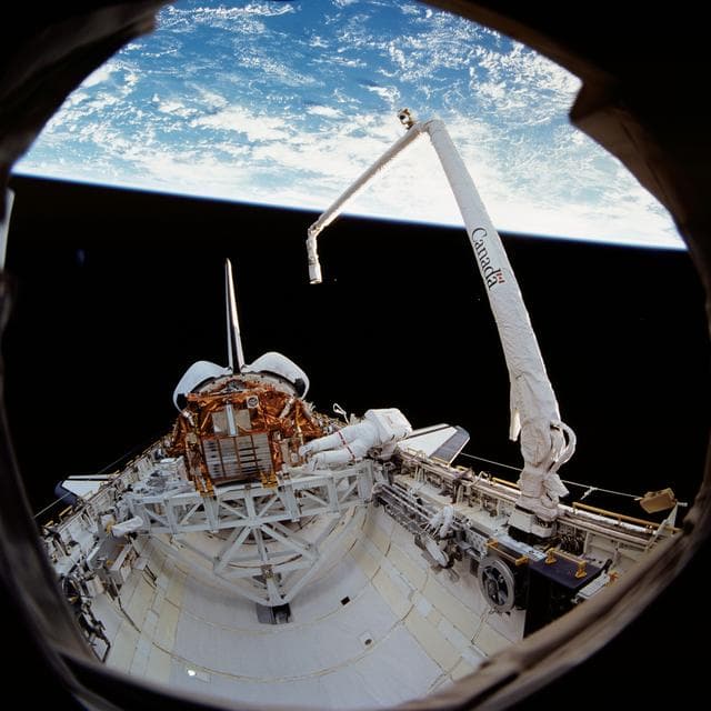 NASA image: Payload bay activity during second EVA of STS-72 mission