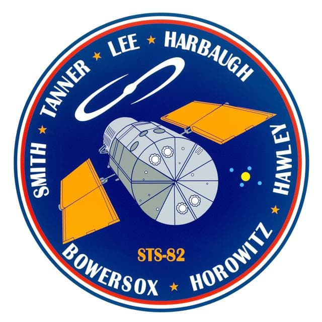 NASA image: STS-82 Discovery, Orbiter Vehicle (OV-103), crew insignia