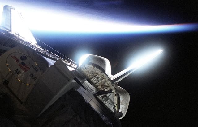 NASA image: Views of the payload bay of OV-105 taken during the STS-99 mission