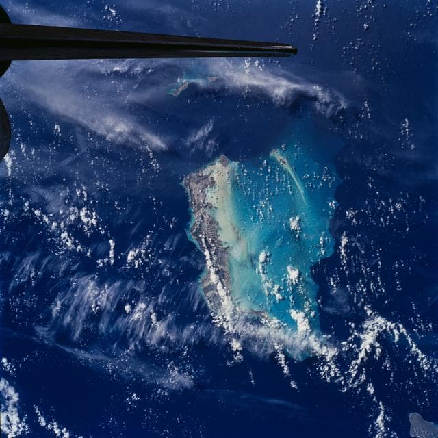 NASA image: Earth observation image of Caicos Island, Bahamas taken during STS-100