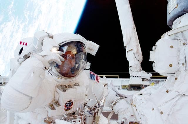 NASA image: Richards during EVA
