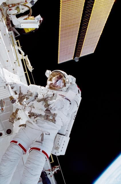 NASA image: Thomas during EVA in the payload bay