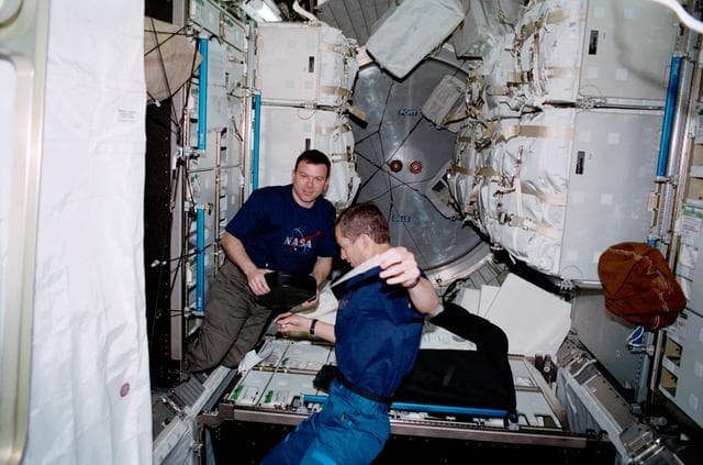 NASA image: Wetherbee and Kelly in the MPLM
