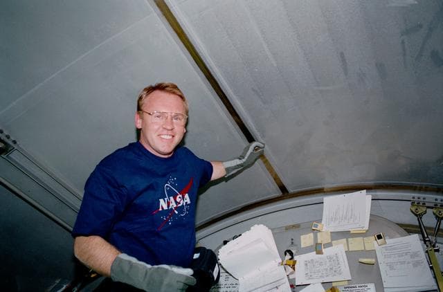NASA image: Thomas in the ISS MPLM