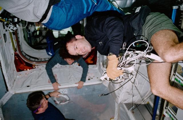 NASA image: Crewmember activity in the ISS MPLM