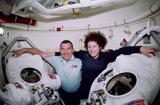 NASA image: STS-102 crewmember activity in the middeck