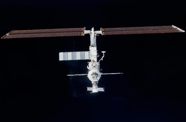 NASA image: ISS during rendezvous