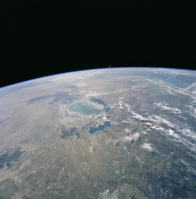 NASA image: The Aral Sea, Kazakhstan taken from Atlantis during STS-106