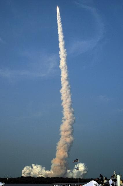 NASA image: View of the launch of the Space Shuttle Endeavour at KSC to start the STS-118 Mission