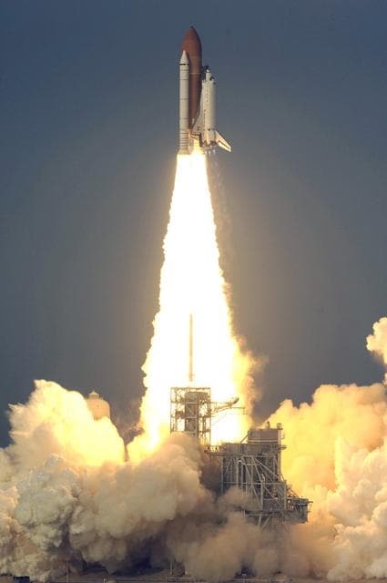 NASA image: View of the launch of the Space Shuttle Endeavour at KSC to start the STS-118 Mission