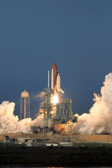 NASA image: View of the launch of the Space Shuttle Endeavour at KSC to start the STS-118 Mission