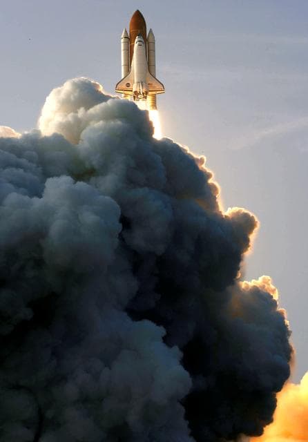 NASA image: View of the launch of the Space Shuttle Endeavour at KSC to start the STS-118 Mission