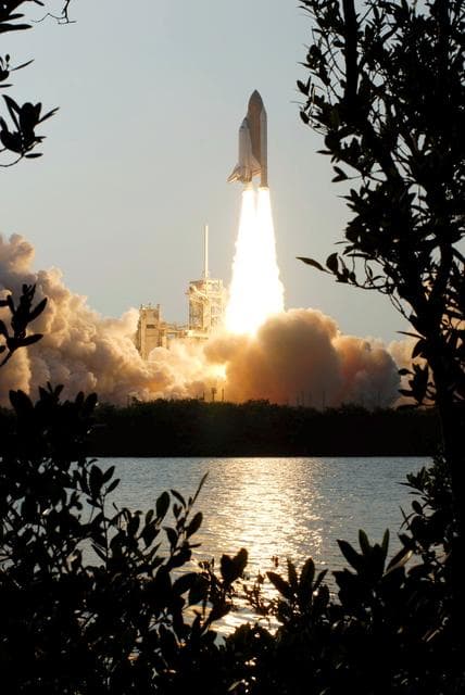 NASA image: View of the launch of the Space Shuttle Endeavour at KSC to start the STS-118 Mission