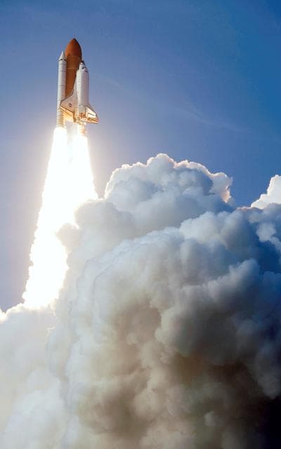 NASA image: View of the launch of the Space Shuttle Endeavour at KSC to start the STS-118 Mission