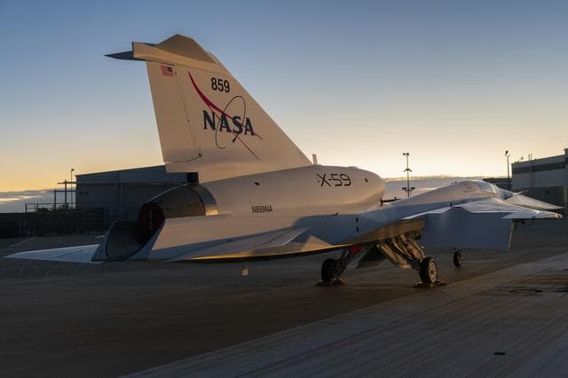 NASA image: NASA’s X-59 Sits on Ramp 