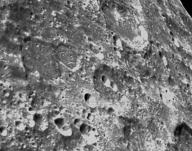 NASA image: Flight Day 6: Orion's Optical Navigation Camera Captures Lunar Surface