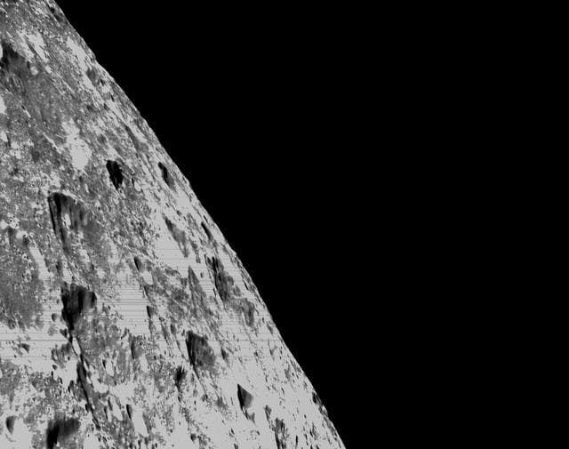 NASA image: Flight Day 6: Orion's Optical Navigation Camera Captures Lunar Surface