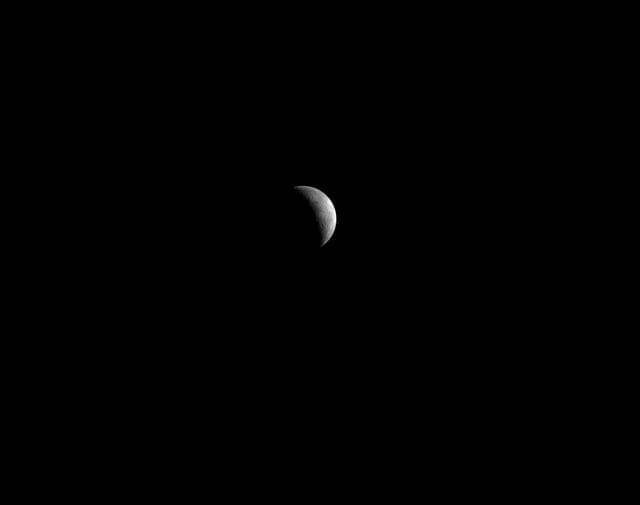 NASA image: Flight Day 10: Orion Sees Moon From Distant Retrograde Orbit