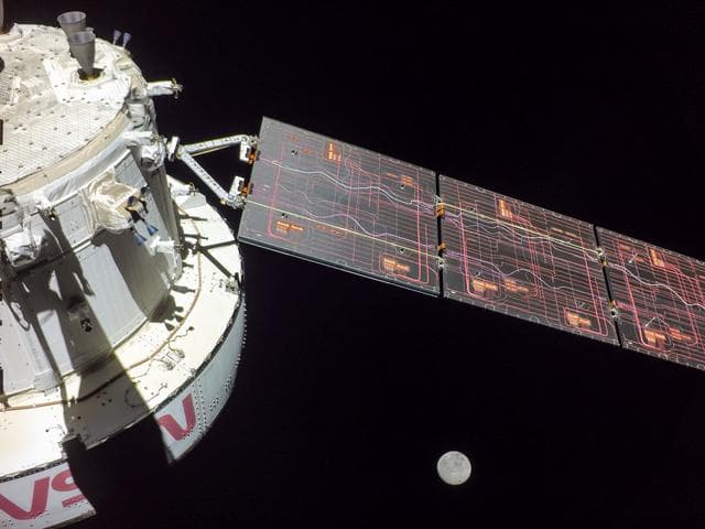 NASA image: Flight Day 16: Orion and Our Lunar Neighbor