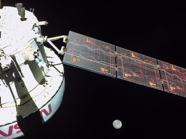 NASA image: Flight Day 16: Orion and Our Lunar Neighbor