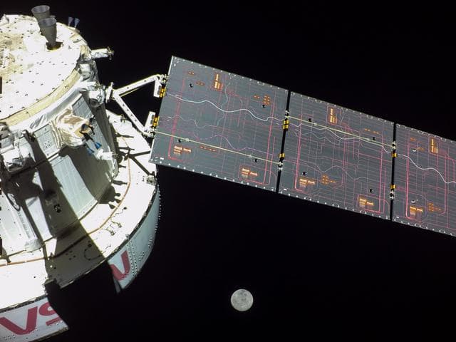 NASA image: Flight Day 17: Orion's Array Over the Moon