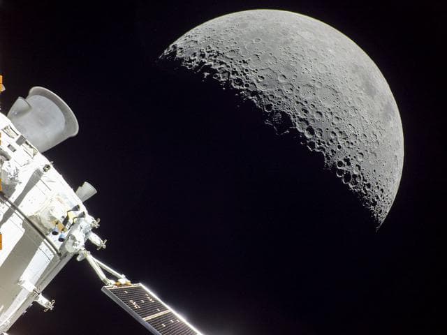 NASA image: Flight Day 20: Orion and Our Moon