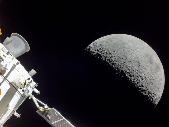 NASA image: Flight Day 20: Orion and Our Moon