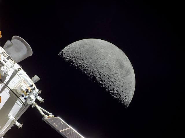 NASA image: Flight Day 20: Orion and Our Moon