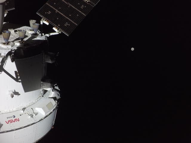 NASA image: Orion and the Moon on Flight Day 2