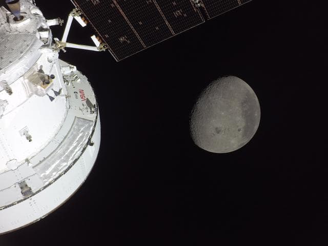 NASA image: Drawn by the Moon