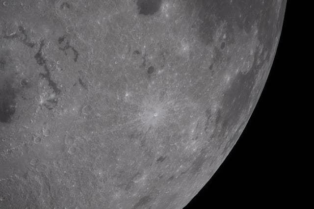 NASA image: A “Handprint” on the Moon