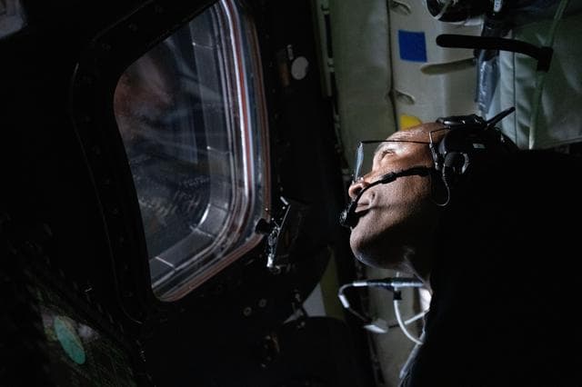 NASA image: Lunar Flyby Observations – NASA astronaut Victor Glover
