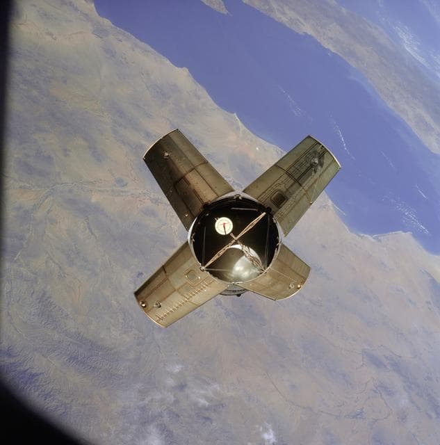 NASA image: Apollo 7/S-IVB Rendezvous in space