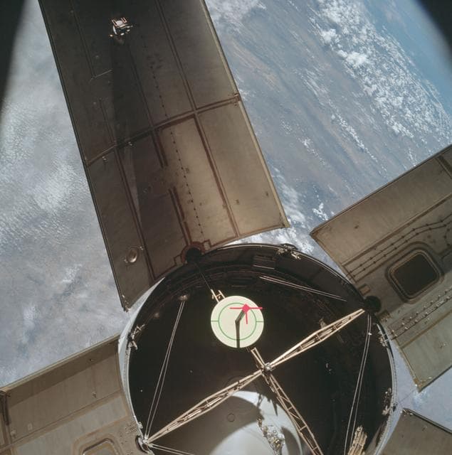 NASA image: Apollo 7/S-IVB Rendezvous in space
