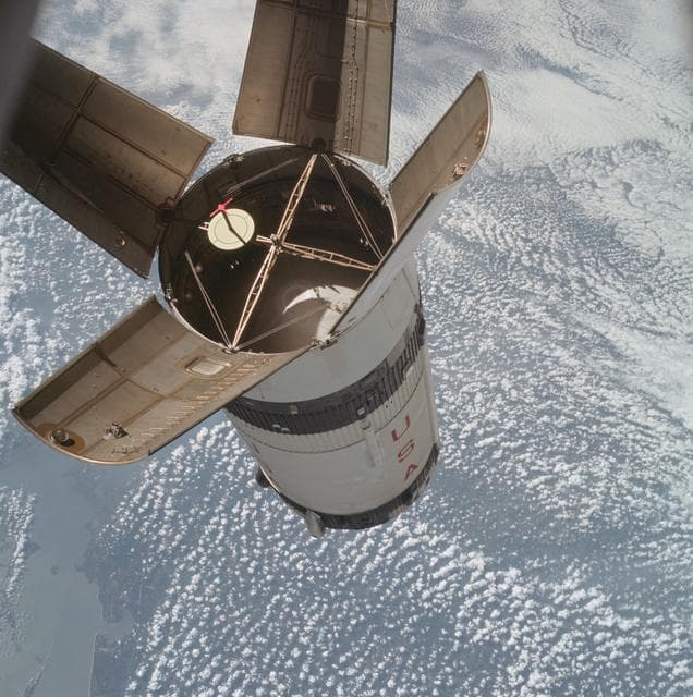 NASA image: Apollo 7/S-IVB Rendezvous in space