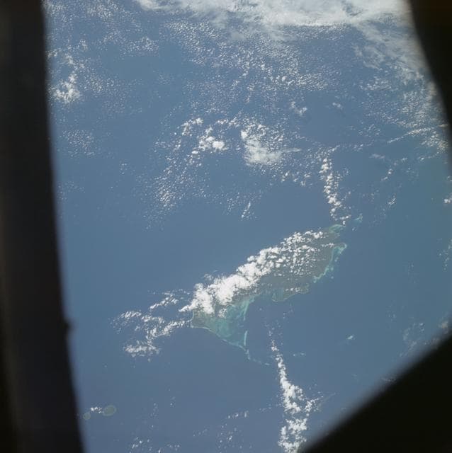 NASA image: Woodlark Island in Solomon Sea as seen from the Apollo 7 spacecraft