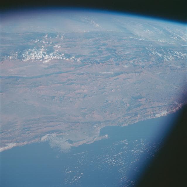 NASA image: South America as seen from the Apollo 7 spacecraft