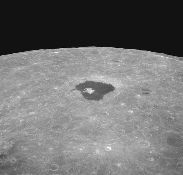View of crater Tsiolkovsky taken from Apollo 8 spacecraft
