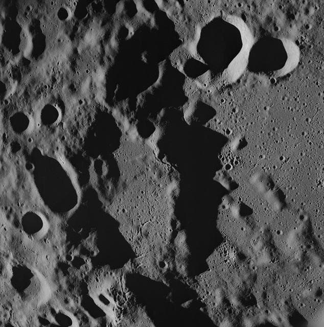 NASA image: Near vertical view of lunar farside taken from Apollo 8 spacecraft