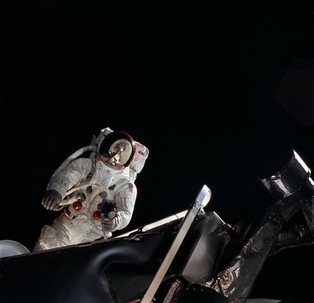 NASA image: Astronaut Russell Schweickart photographed during EVA