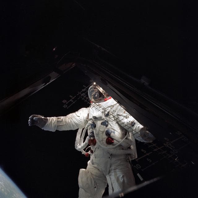 NASA image: Astronaut Russell Schweickart photographed during EVA