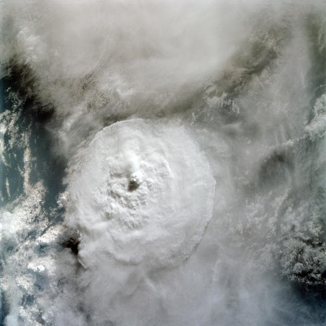 NASA image: Near vertical view of thunderhead over South America as seen from Apollo 9