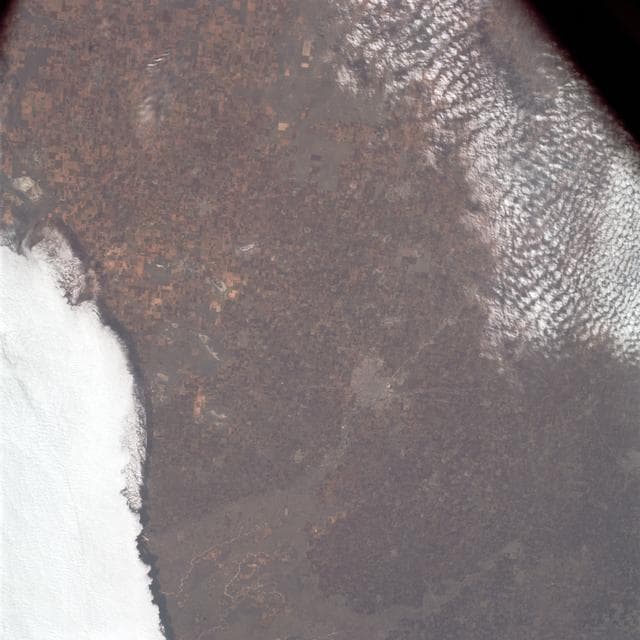 Near vertical view of Lubbock area in west Texas as seen from Apollo 9