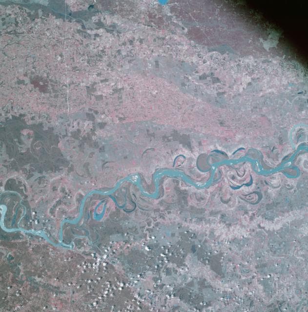 NASA image: Apollo 9 Mission image - S0-65 Multispectral Photography - Mississippi