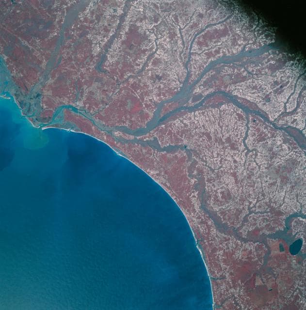 NASA image: Apollo 9 Mission image - S0-65 Multispectral Photography - South Carolina