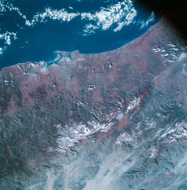 NASA image: Apollo 9 Mission image - S0-65 Multispectral Photography - California